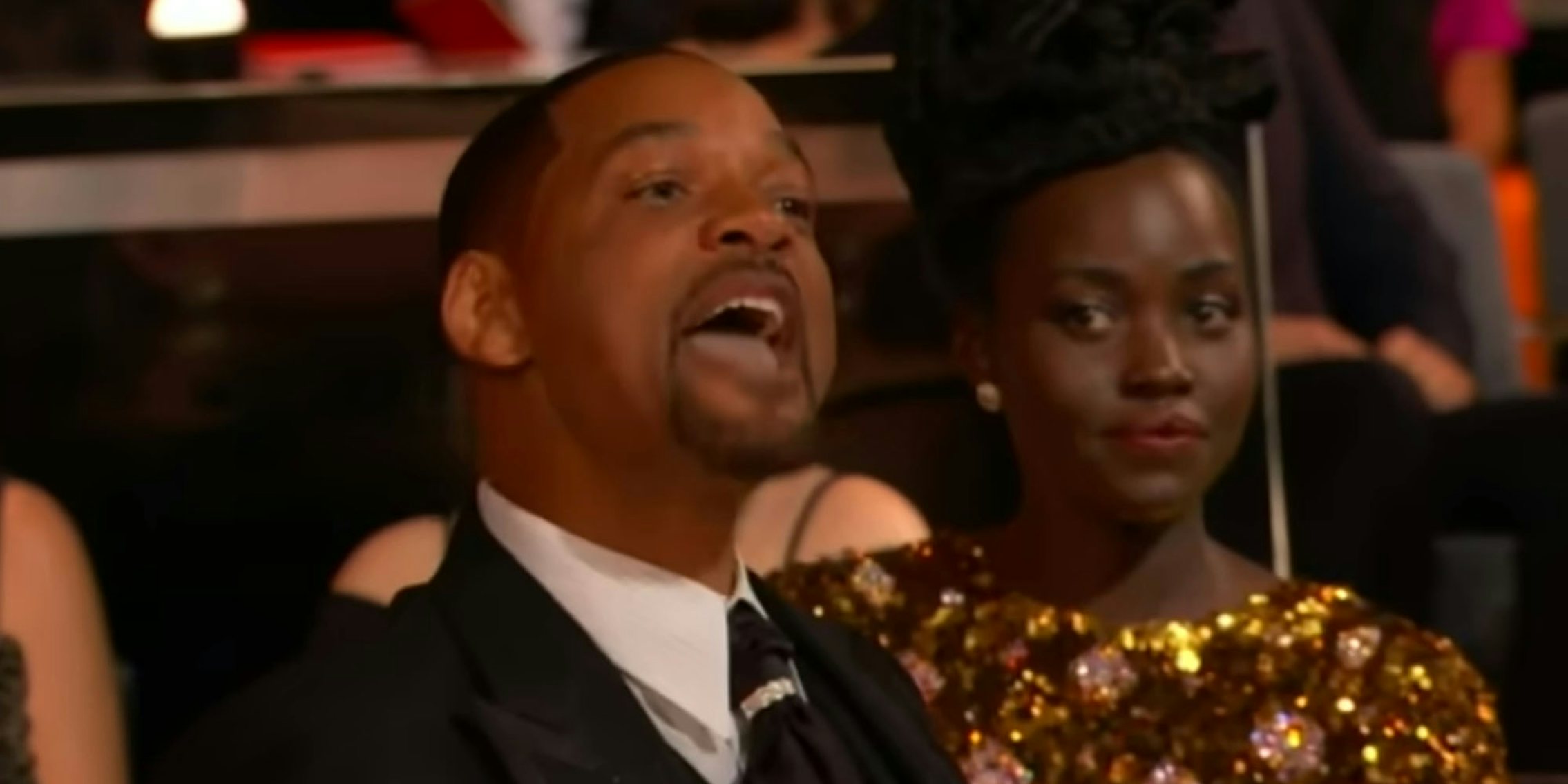 Will smith at awards mouth open