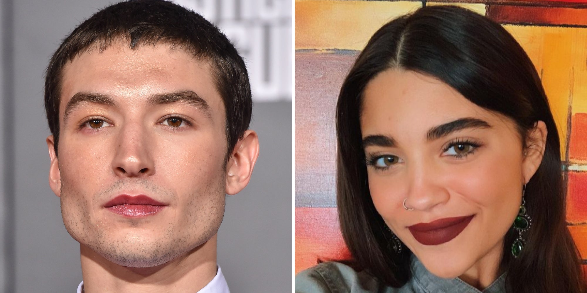 Ezra Miller (l) Mia Solange (r)