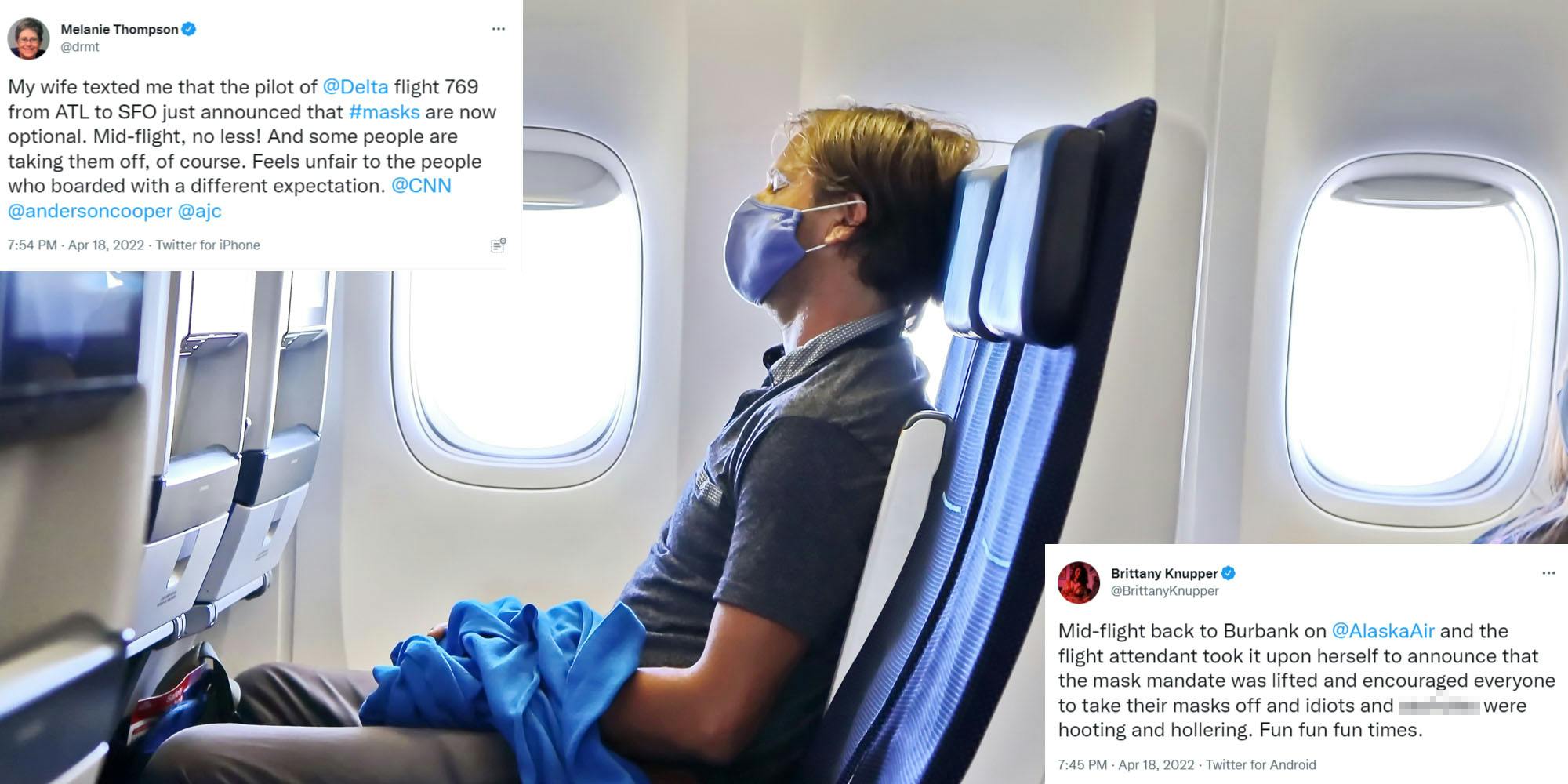 People are livid about airlines making masks optional after federal