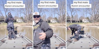 man in sunglasses fishing