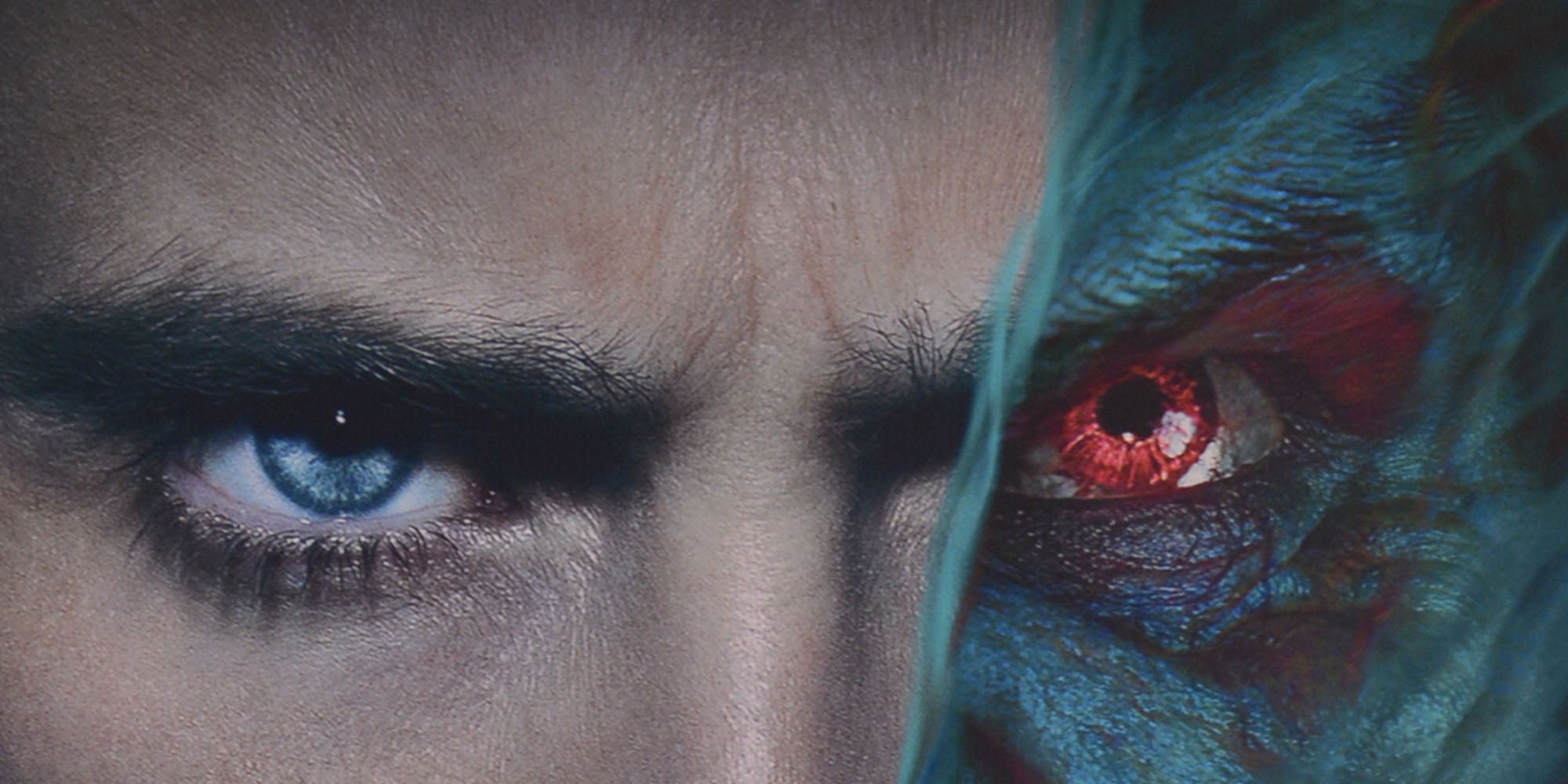 Morbius movie poster jared leto eyes