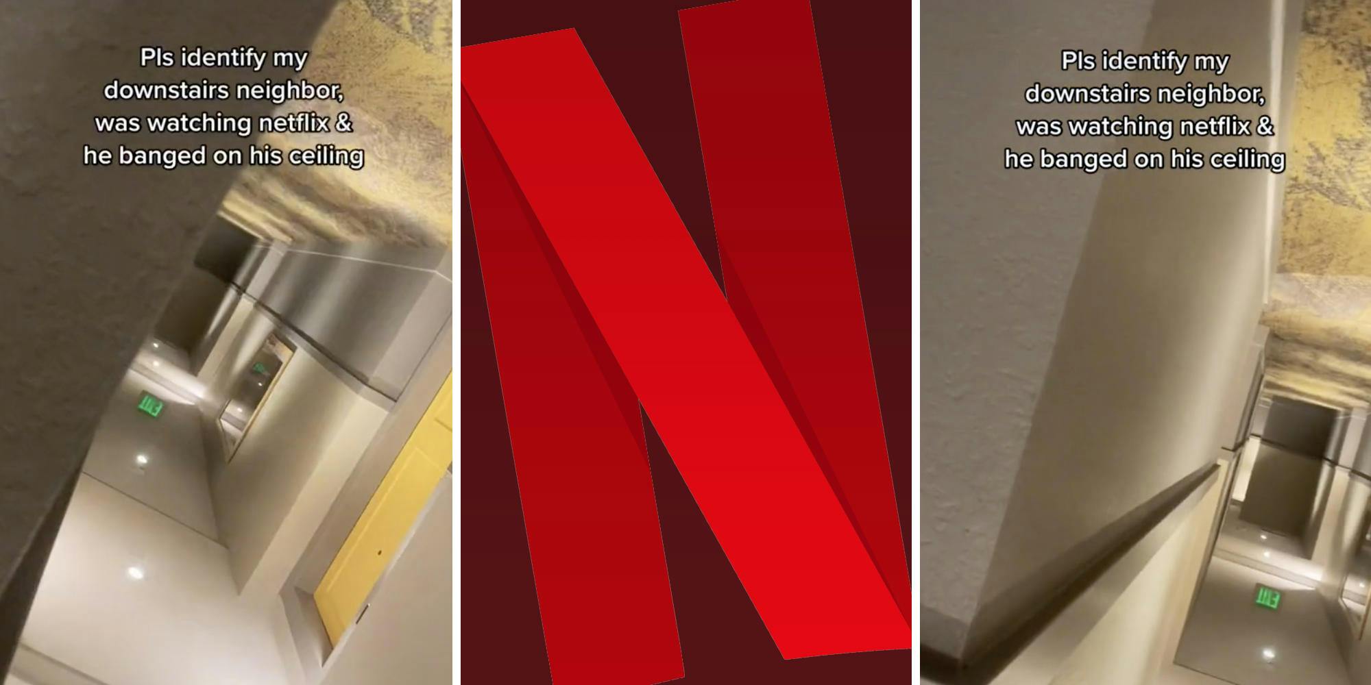 hotel hallway (l) (r) netflix logo (m)