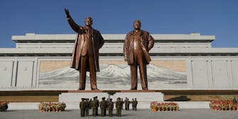 Statues of Kim Jong Un in North Korea