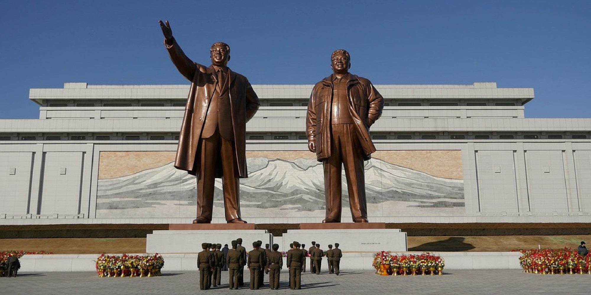 Statues of Kim Jong Un in North Korea