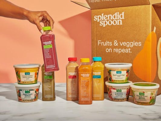 splendid spoon box with ready-to-go meals and smoothies