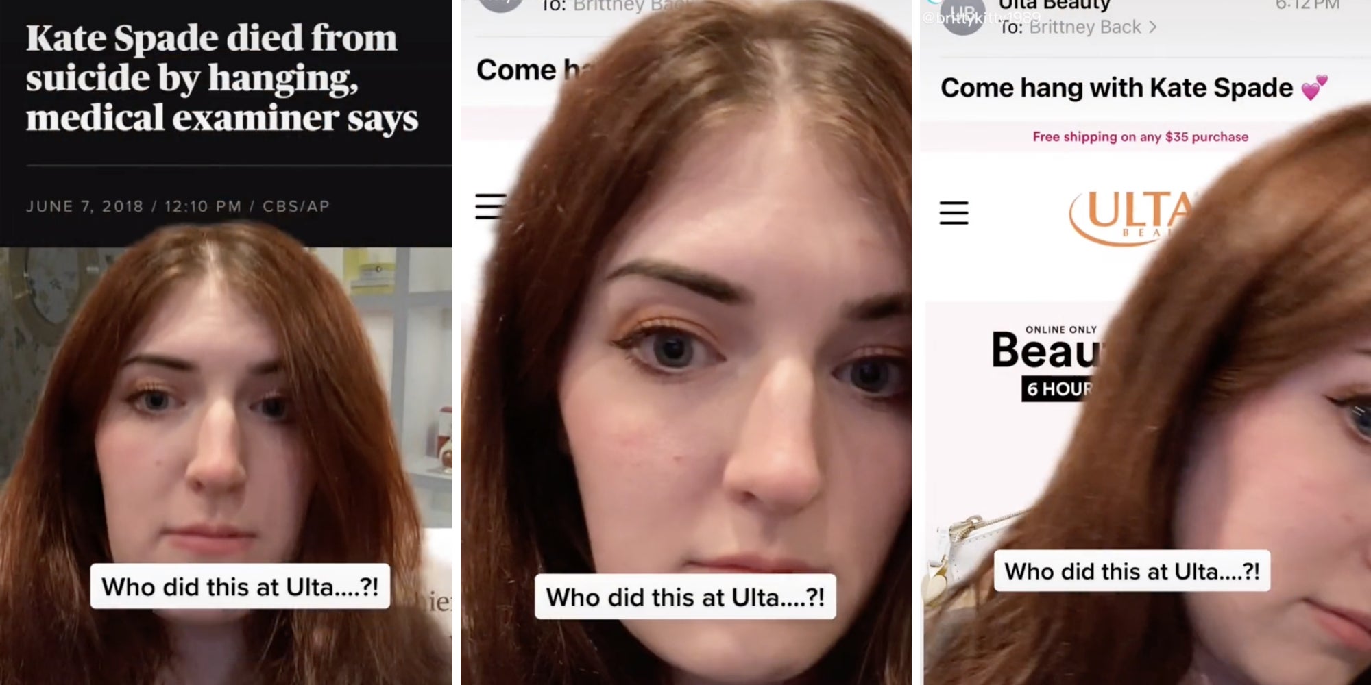 woman looking judgmental at an Ulta post