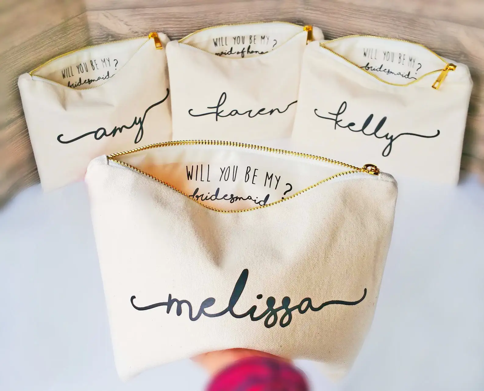 Bridesmaid canvas bags