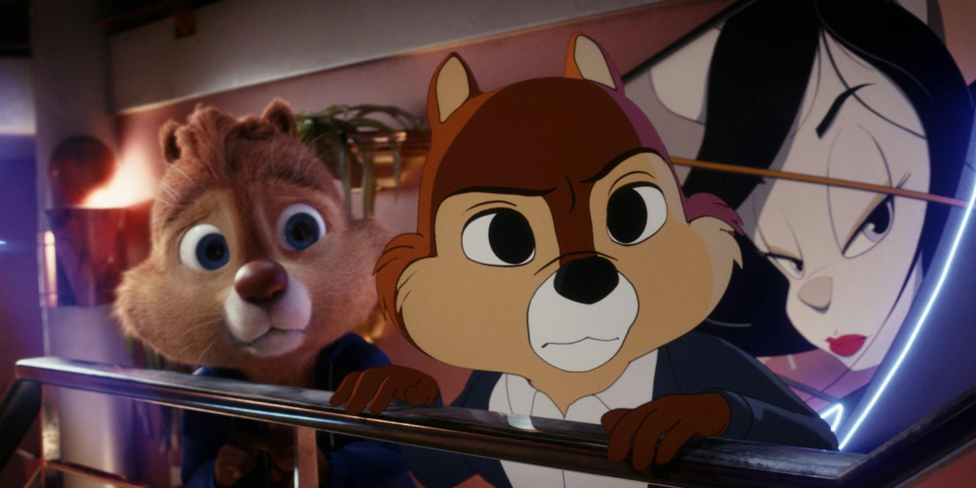 dale (left) and chip (right) in chip 'n dale: rescue rangers