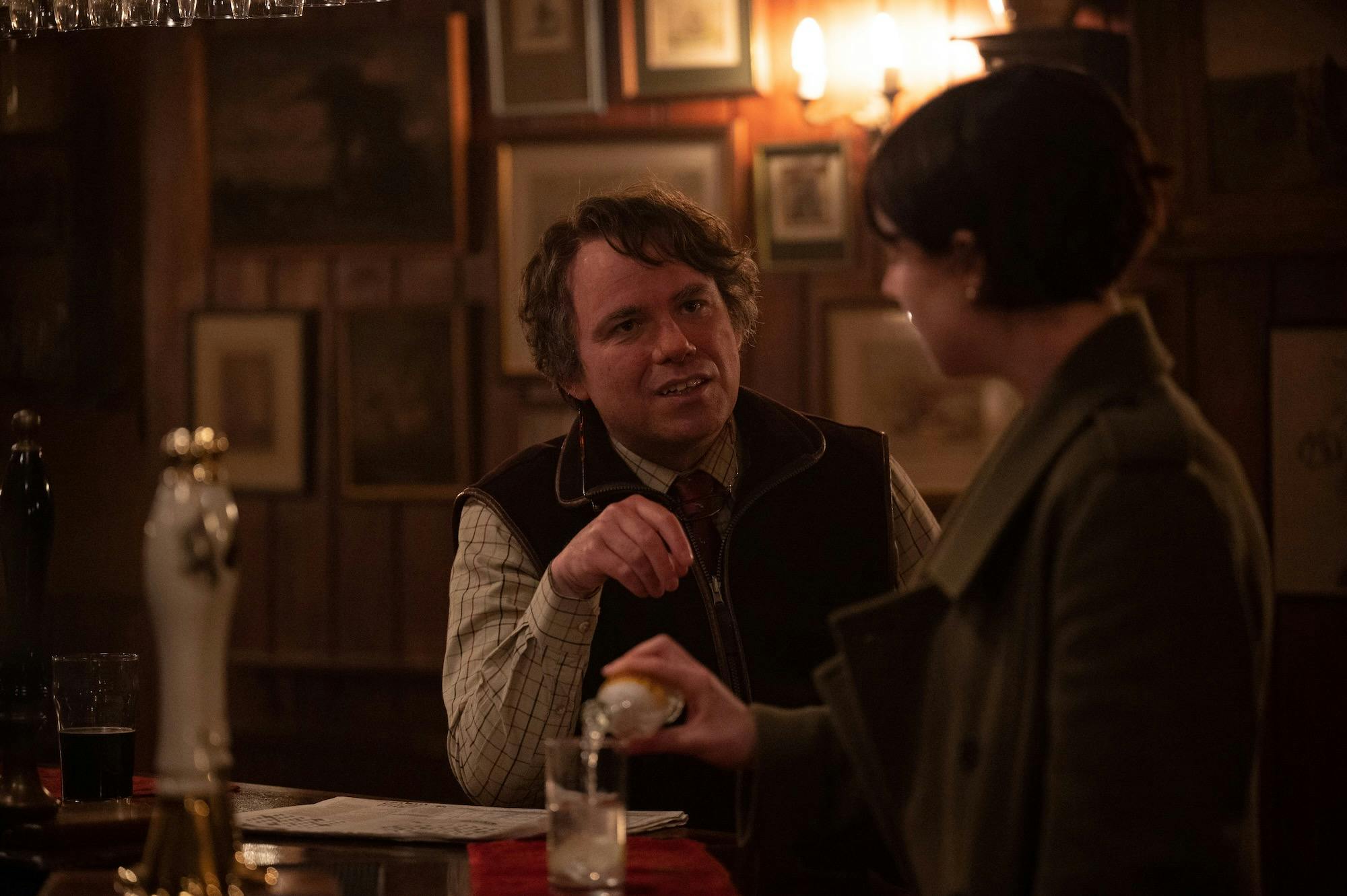 rory kinnear (left) and jessie buckley (right) in men