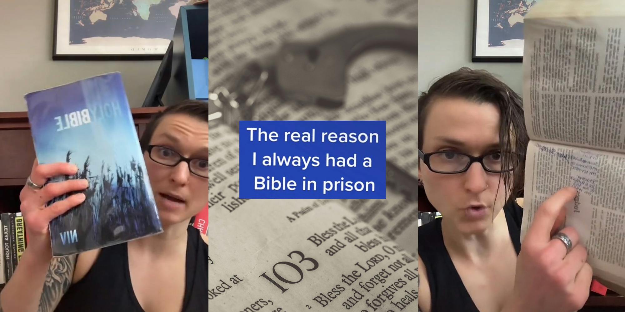 ‘That is such a bizarre & twisted rule’: TikToker shares why she brought a Bible to prison, even though she’s an atheist