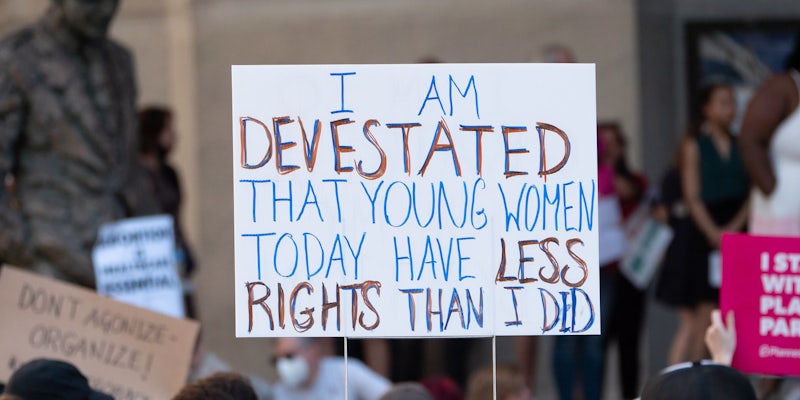 abortion protest sign