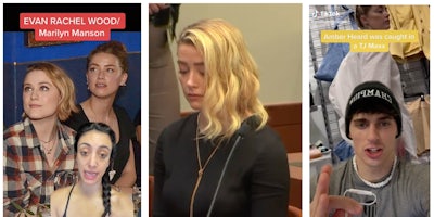 tiktoks showing people reacting to amber heard trial