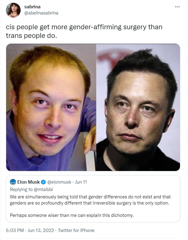 Elon Musk's Hair Used for Lesson on Gender-Affirming Surgeries
