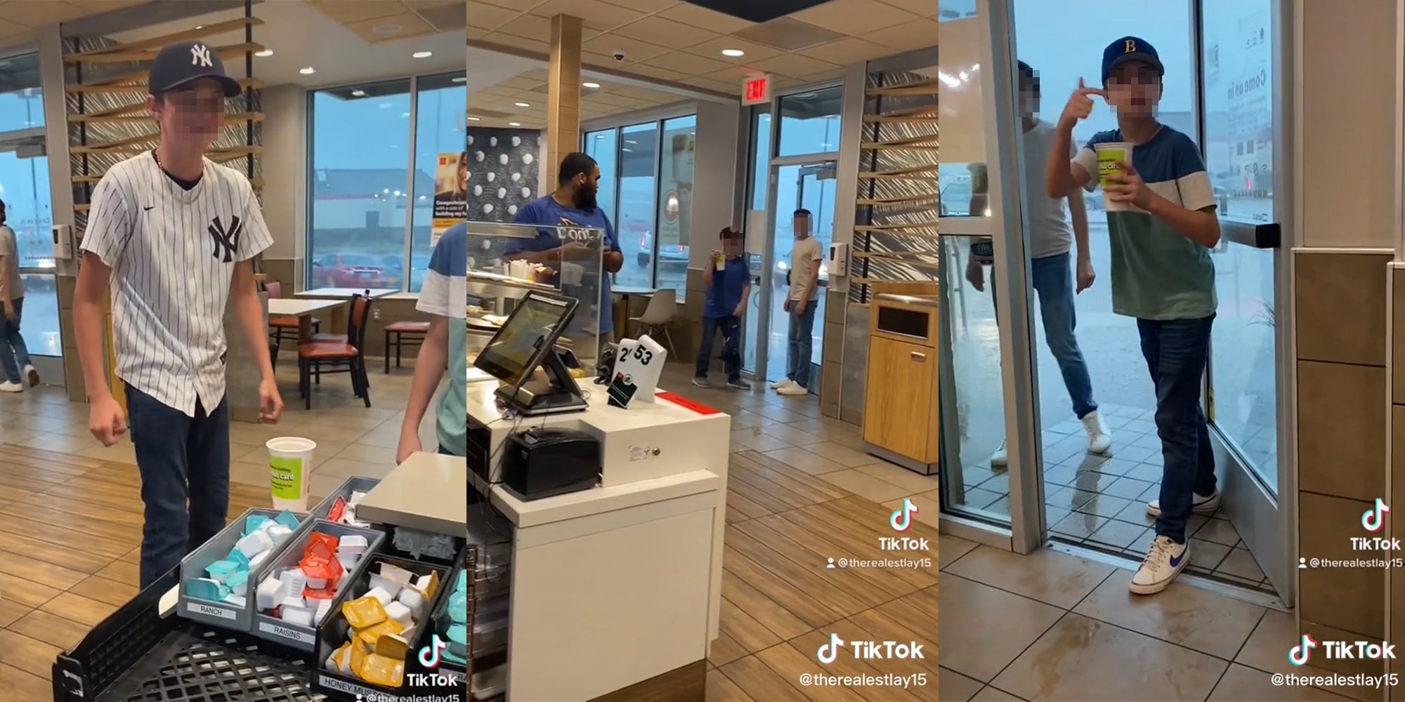 young men in mcdonald's yelling at customers and workers