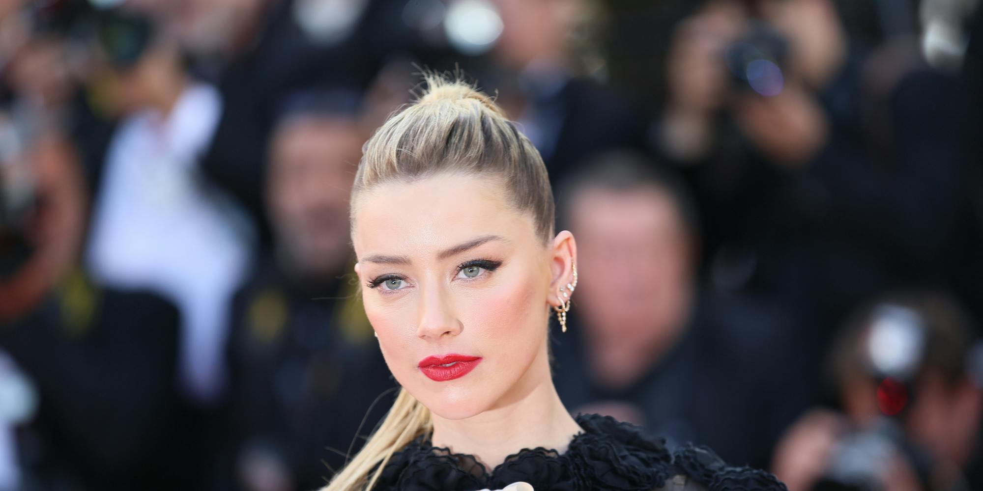 Amber Heard attends the screening at cannes