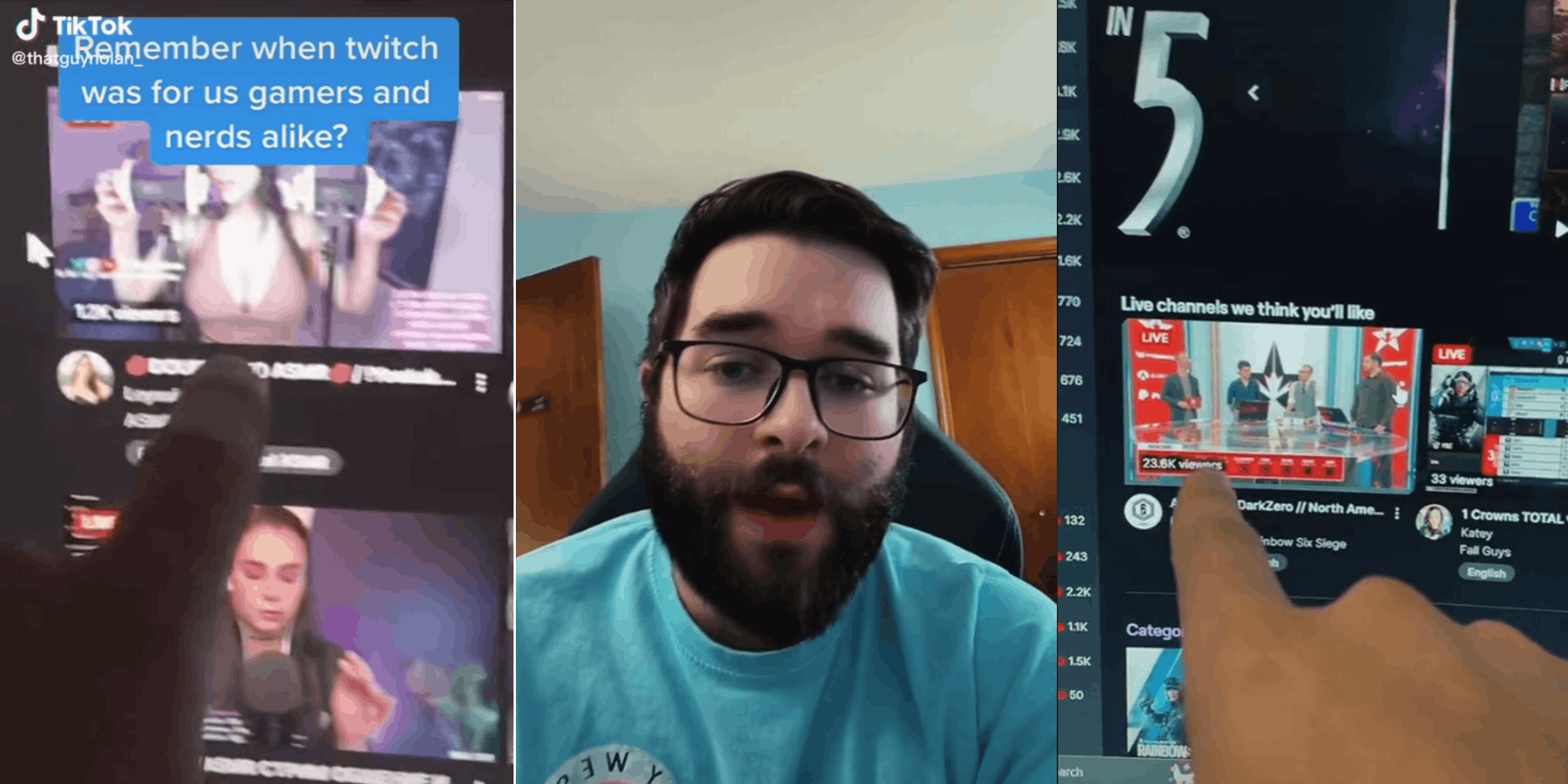 ‘You can’t complain about it when evidently you’re watching them quite a bit’: TikToker calls out Twitch’s homepage for only showing ‘tits,’ exposes himself since videos are recommended based on user behavior