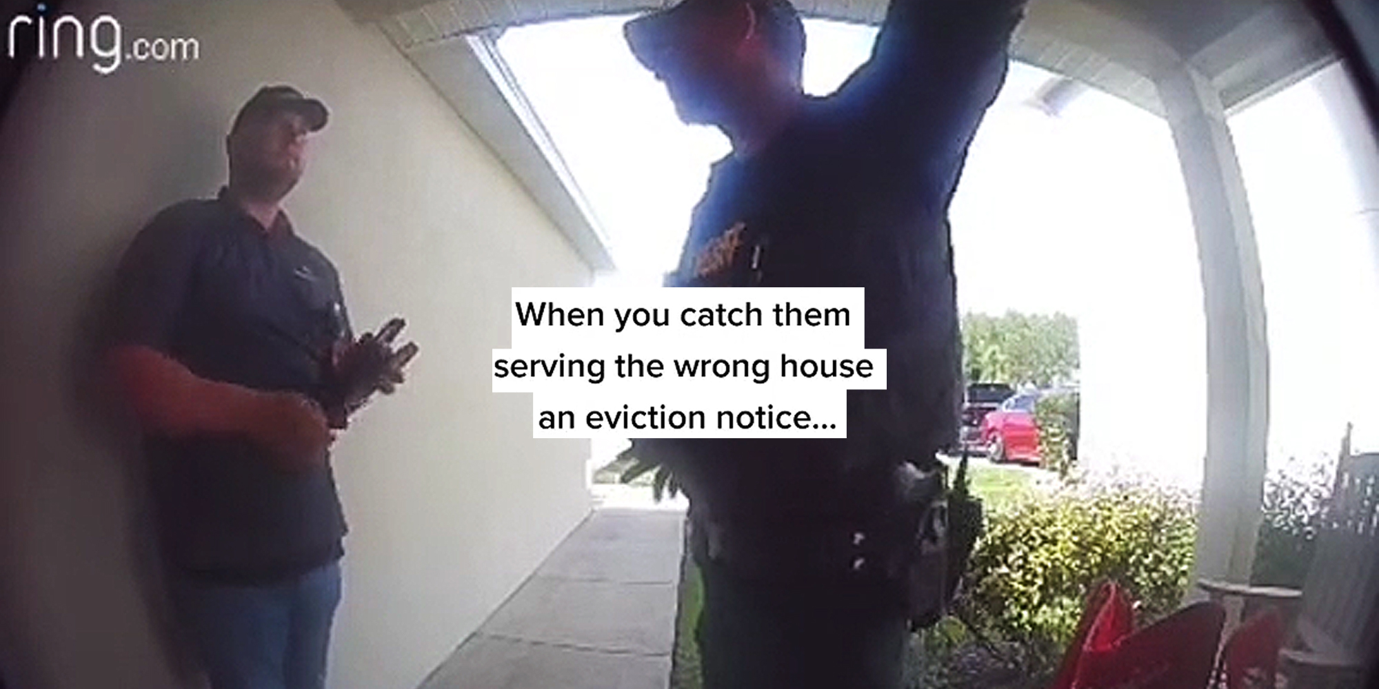 TikToker Catches Cops Serving Eviction Notice At Wrong House