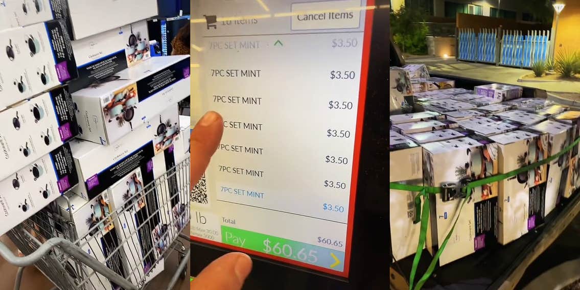 TikToker Purchases CartFull of Cookware Sets on Clearance