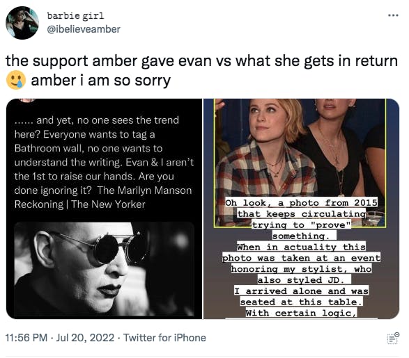 tweet about evan rachel wood and amber heard