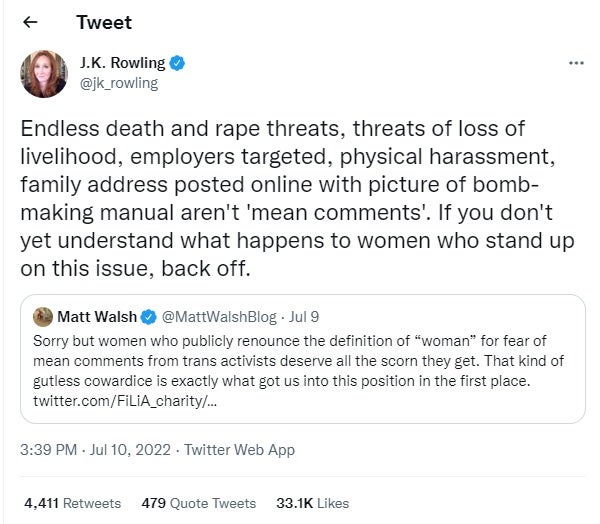 jk rowling matt walsh tweet