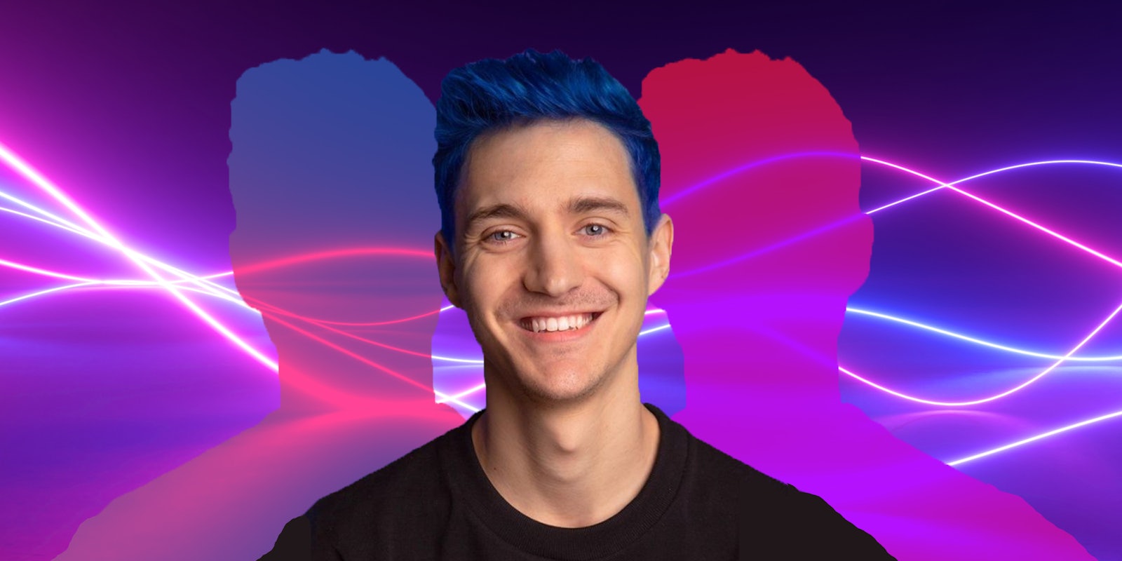 Tyler Blevins (Ninja) on blue background passionfruit design