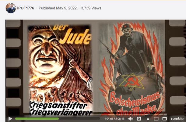 screenshot of ipots gab page with nazi imagery