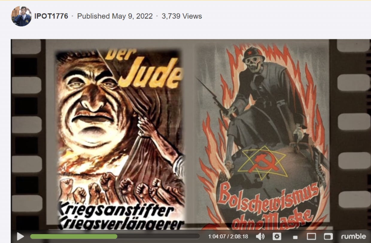 screenshot of ipots gab page with nazi imagery