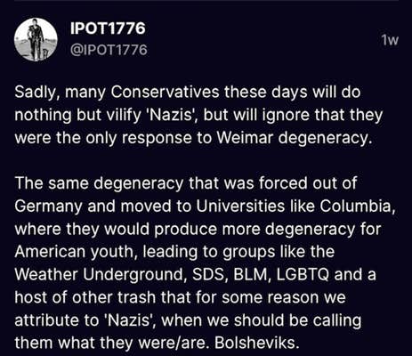 ipot1776 truth social page