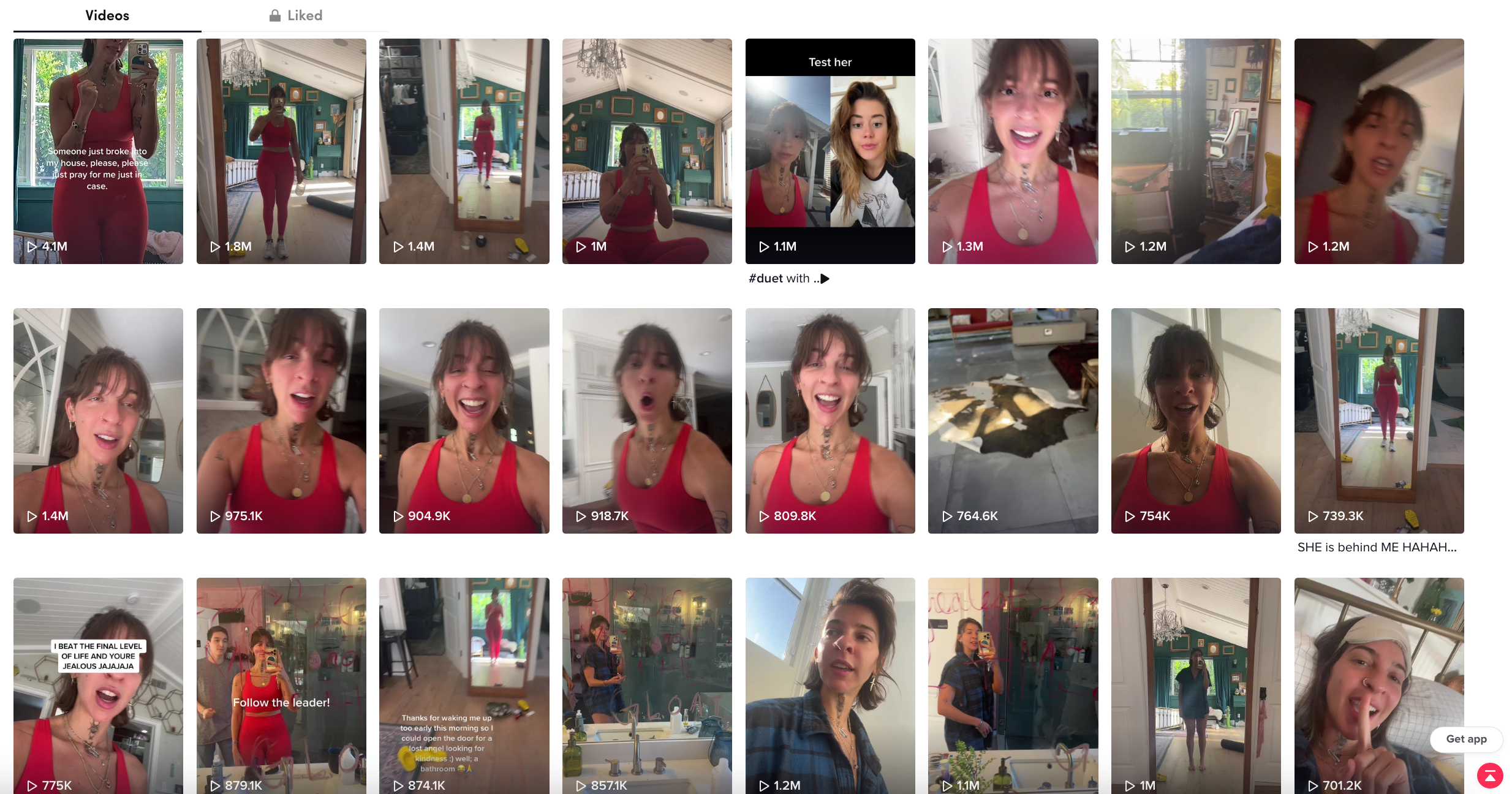 gabbie hanna's tiktok page