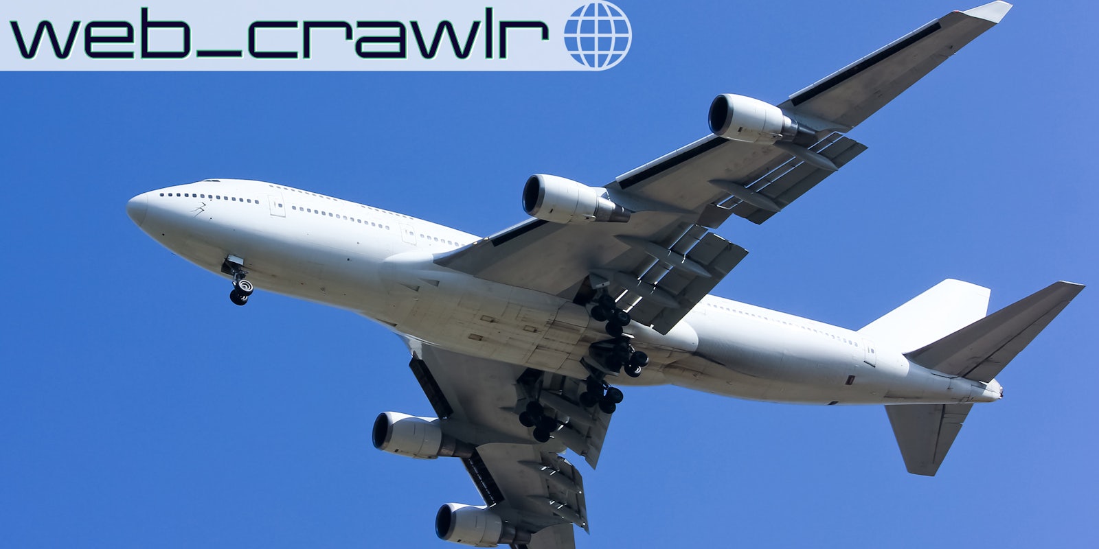 An airplane taking off. The Daily Dot newsletter web_crawlr logo is in the top left corner.