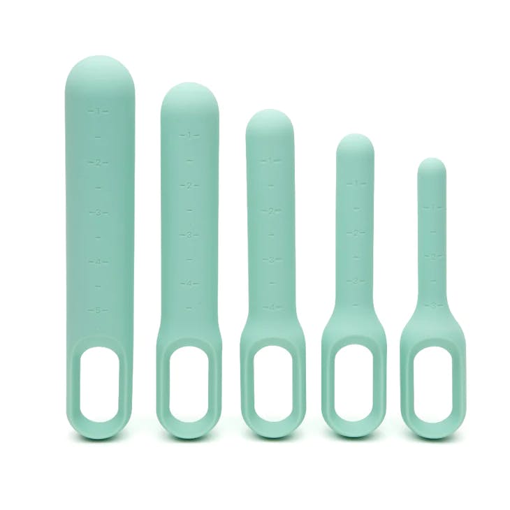 Lovehoney Health Silicone Dilator Set on White Background in Row