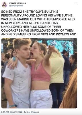 ned try guys cheating scandal meme