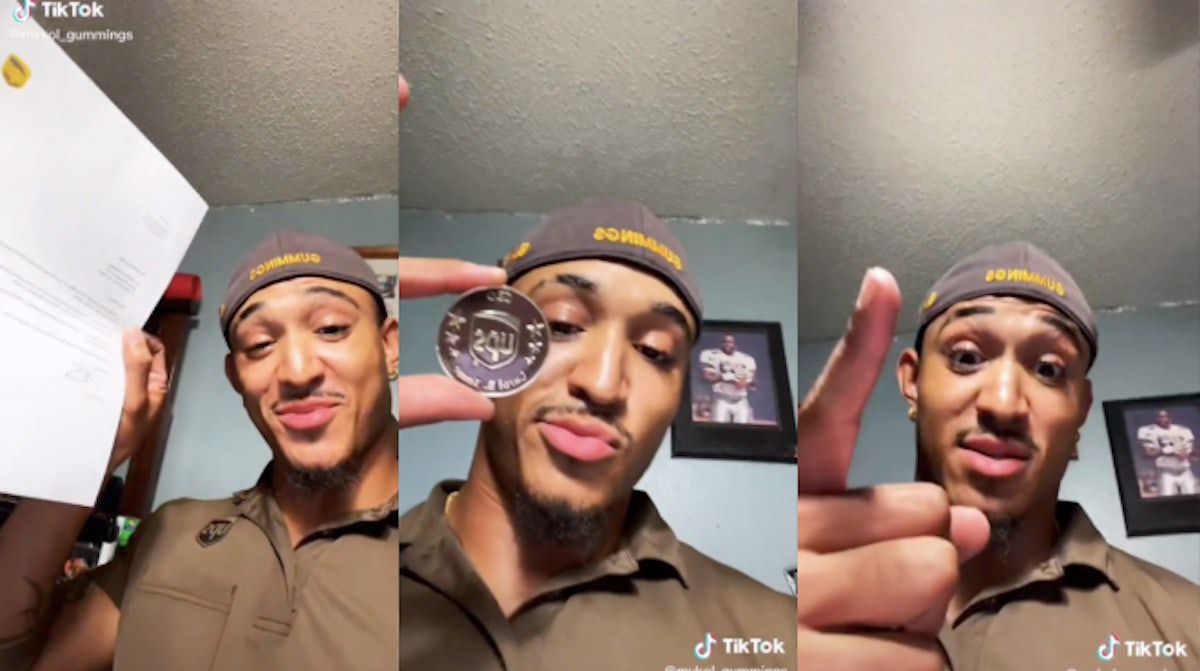 UPS employee receives letter and token from ceo tiktok