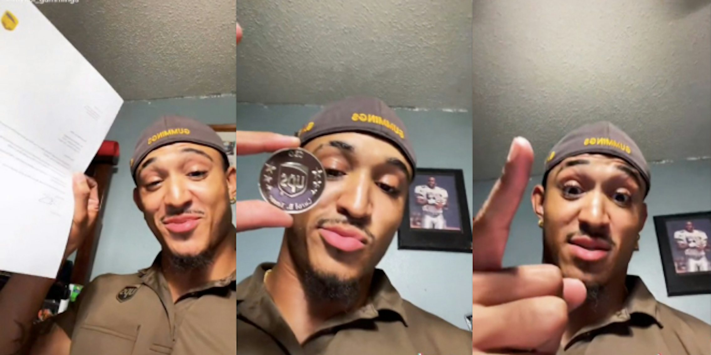 UPS employee receives letter and token from ceo tiktok
