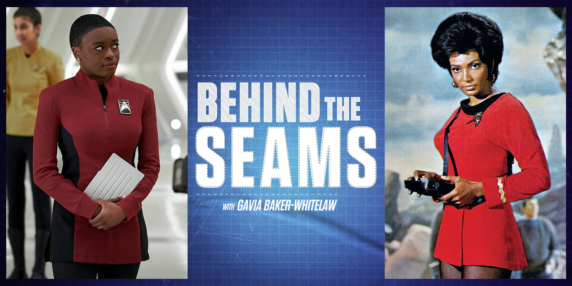 Behind the Seams with Gavia Baker-Whitelaw, with women in Star Trek uniforms