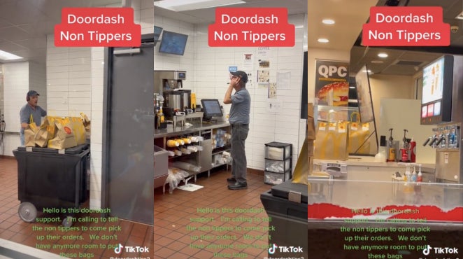 doordash orders stack up in back kitchen tiktok