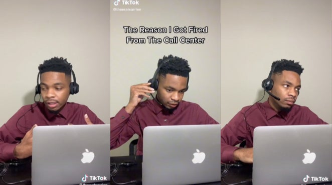 geico call center employee talks back to client tiktok