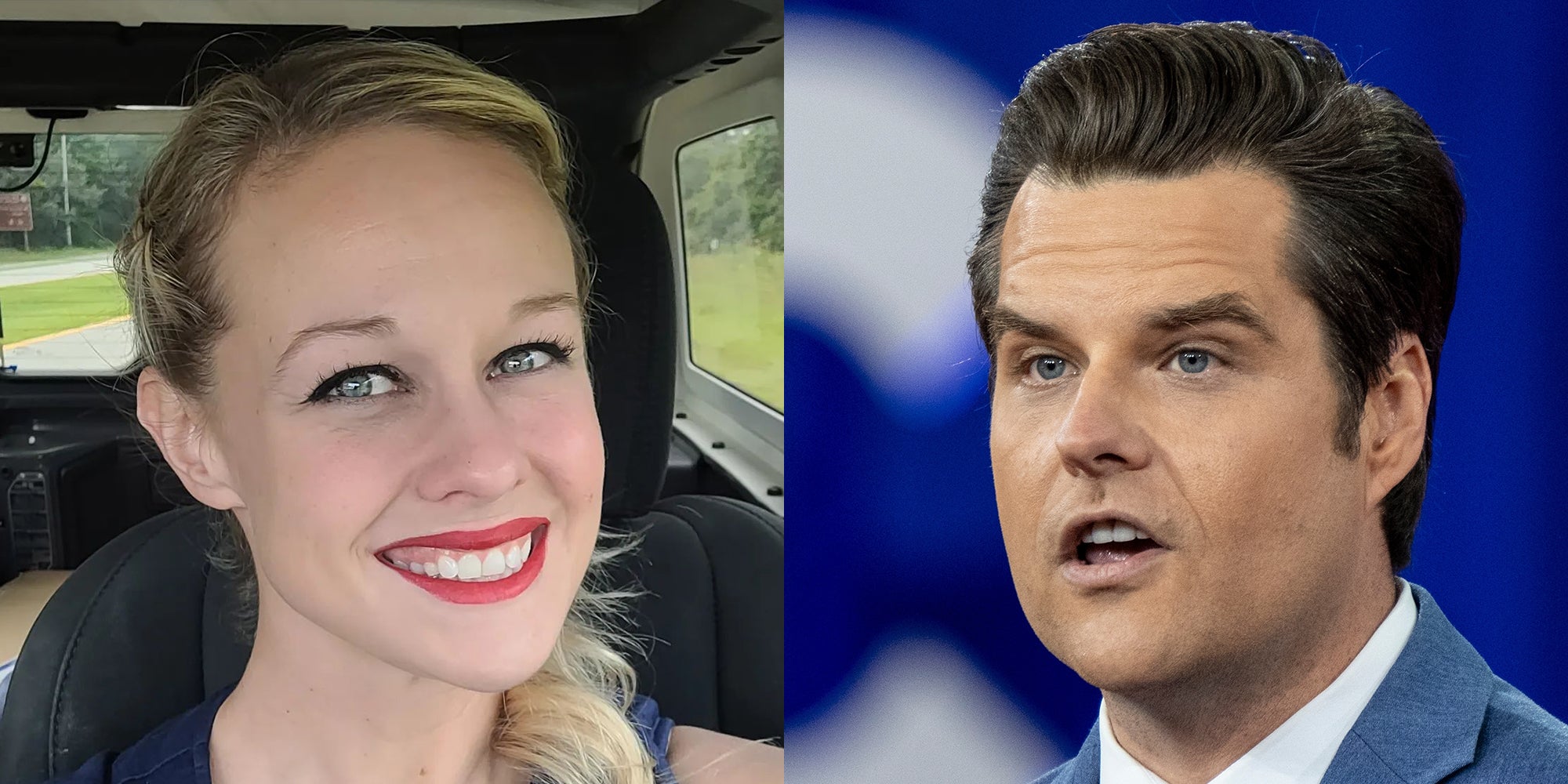 Rebekah Jones (l) Matt Gaetz (r)