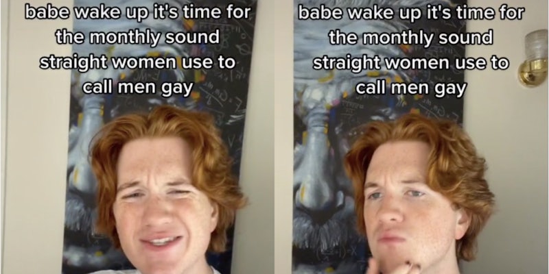 creator calls out straight women who use tiktok sounds to call men gay tiktok