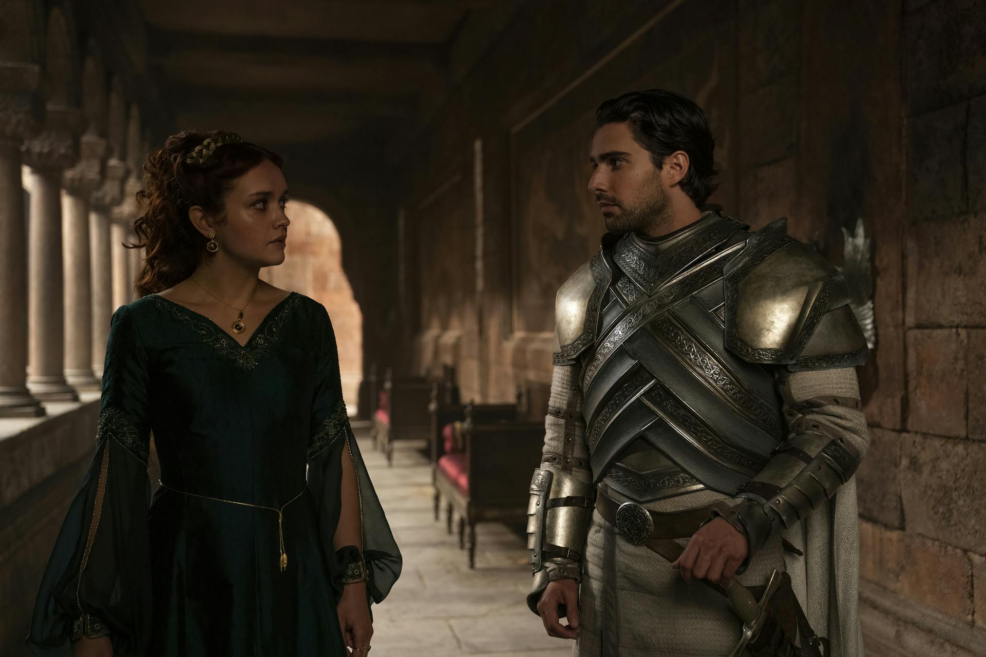 alicent (left) and criston (right) in house of the dragon