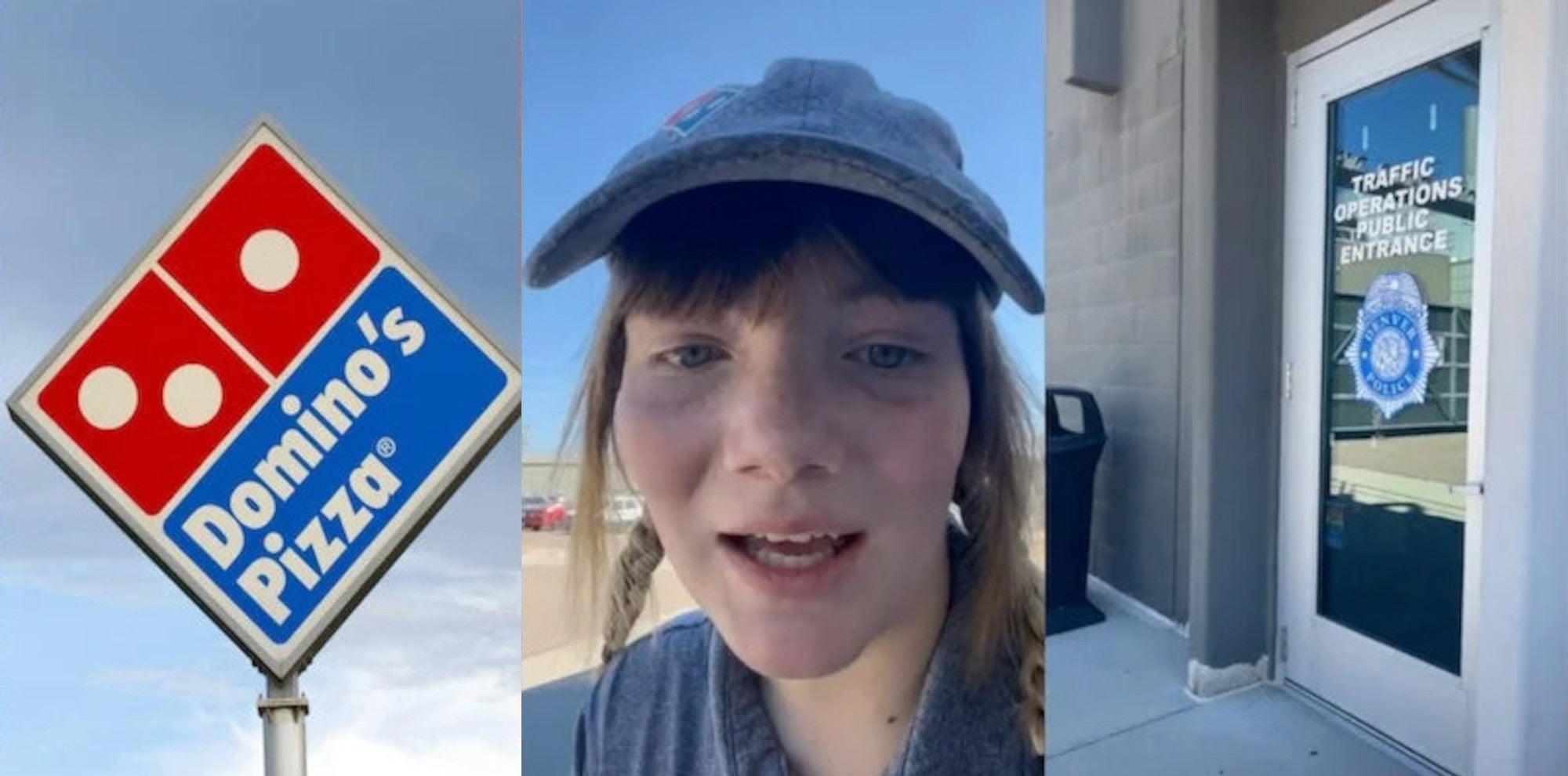 Domino's pizza police station delivery