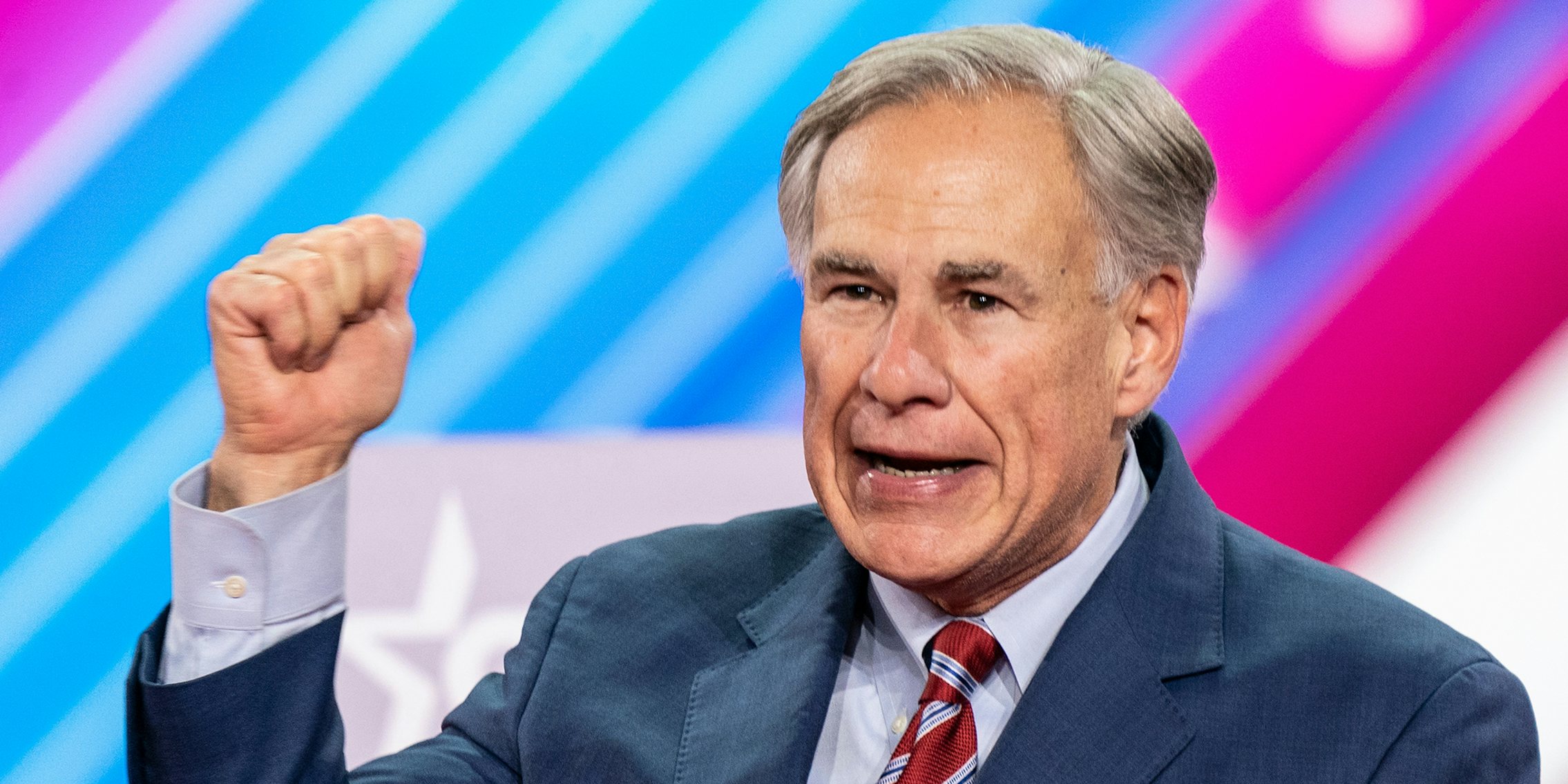 Governor of Texas Greg Abbott speaks during CPAC Texas 2022 conference at Hilton Anatole