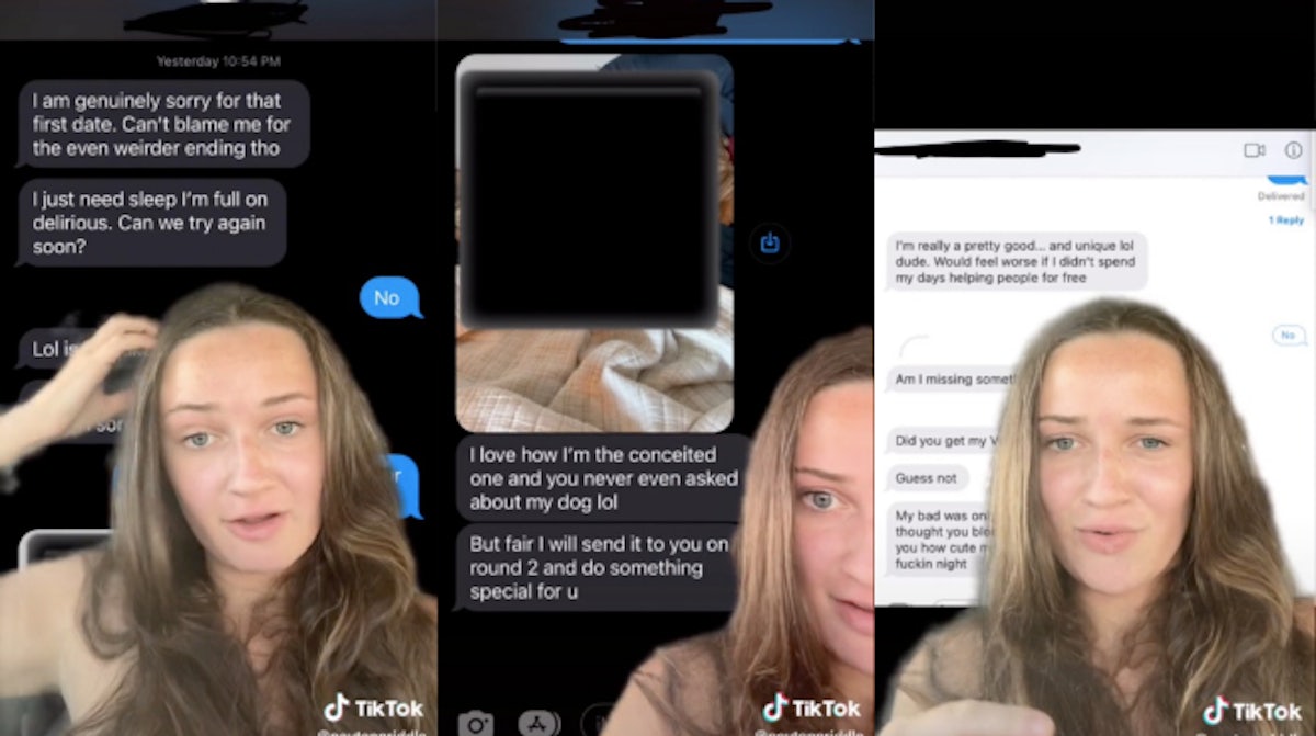 woman shares story of bad date she went on tiktok