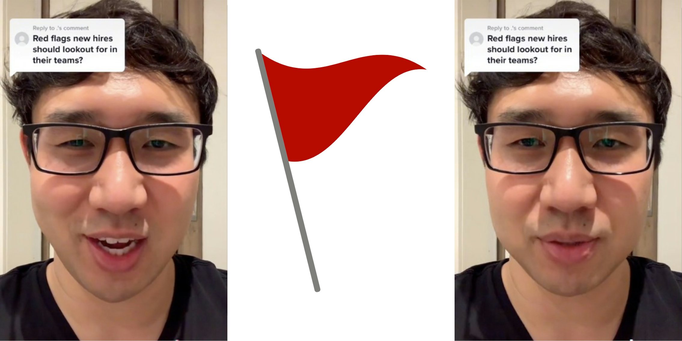 man talks about red flags for new hires tiktok