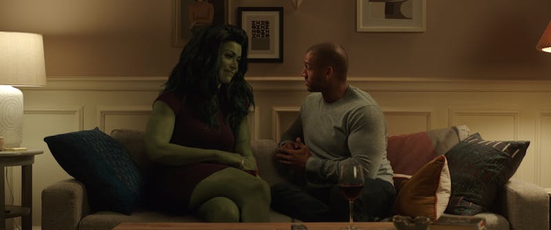 she-hulk (left) and arthur (right) in she-hulk