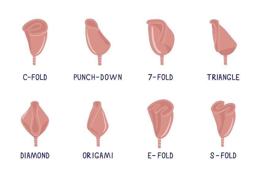 best menstrual cups - how to fold a menstrual cup
