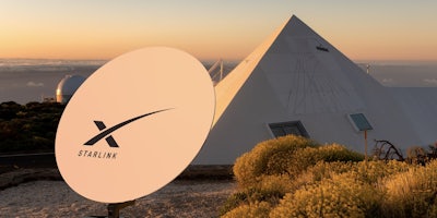 starlink satellite in the desert
