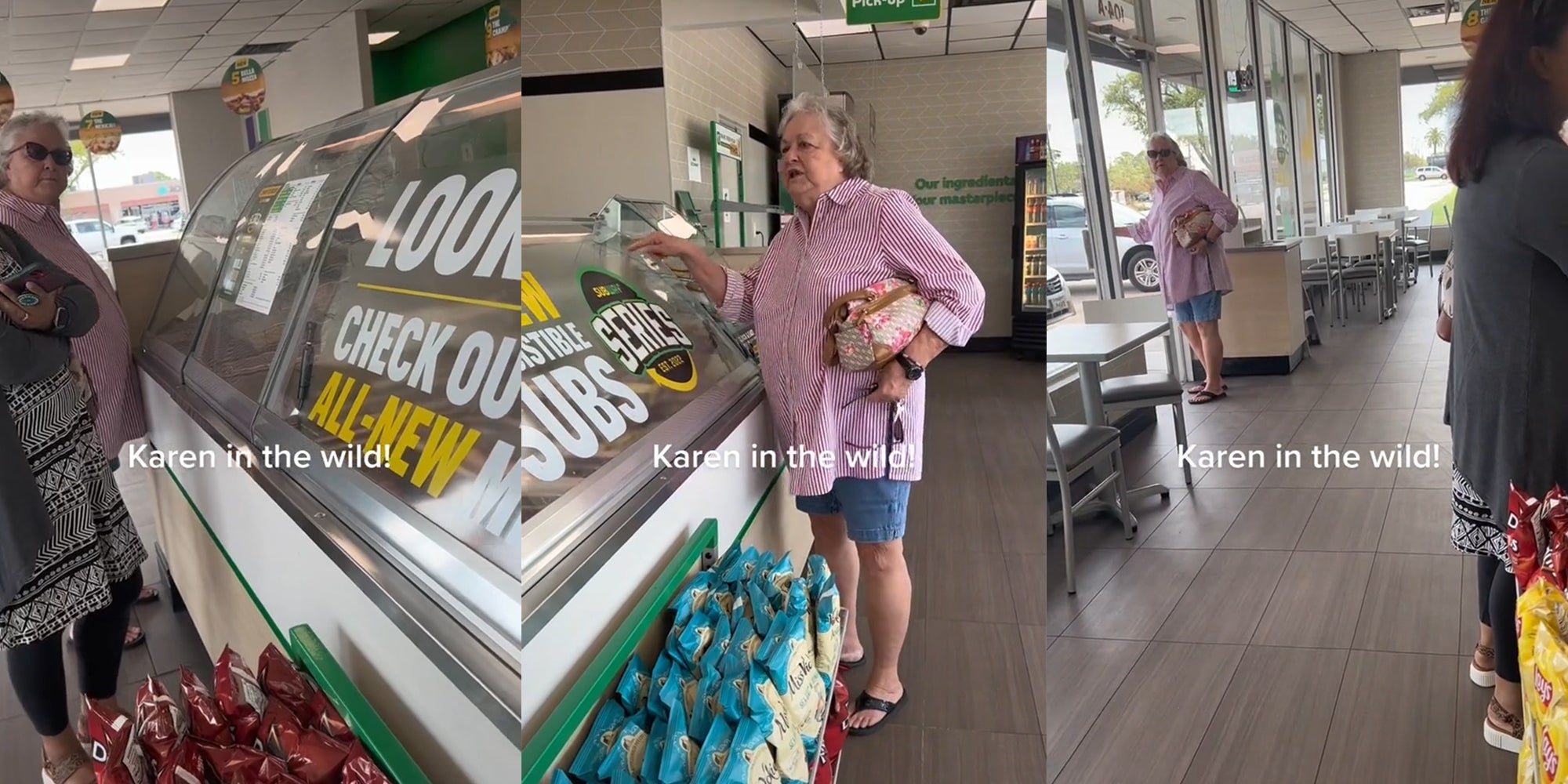 woman at Subway yelling at employees