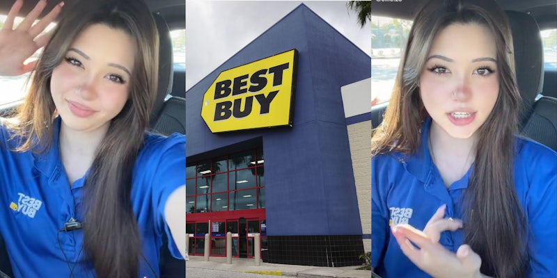 best buy employee complains about people lining up before open tiktok