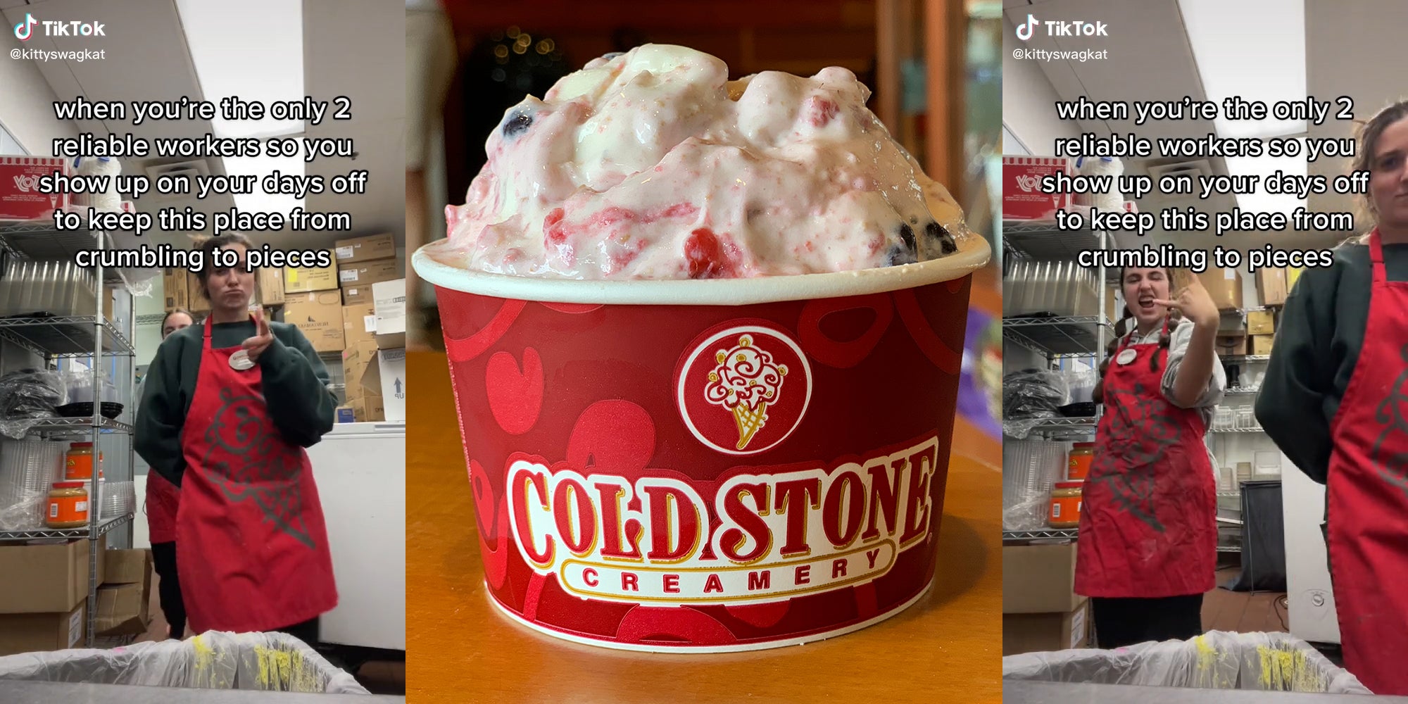Cold Stone Creamery Employees Work on Their Day Off Cold Stone Creamery Employees Work on Their Day Off
